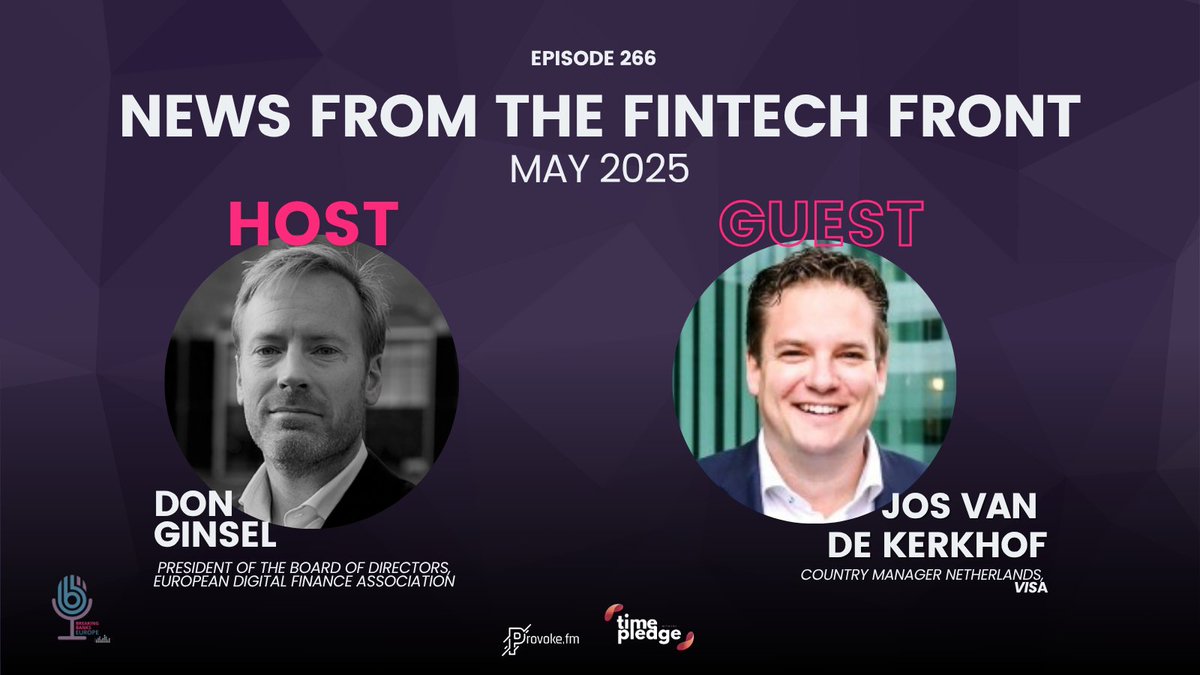Breaking Banks Europe (@breakingbankseu) on Twitter photo New in News From the Fintech Front 🎙️ Episode 266 of Breaking Banks Europe
Hosted by Don Ginsel and joined by Jos van de Kerkhof (Country Manager Netherlands, Visa) we bring you an insightful new episode.
🎧 Listen to it here: provoke.fm/episode-266-ne…
<a href="/provokecast/">PROVOKE.FM Fintech Podcast Network</a> <a href="/donginsel/">Don Ginsel</a> New in News From the Fintech Front 🎙️ Episode 266 of Breaking Banks Europe
Hosted by Don Ginsel and joined by Jos van de Kerkhof (Country Manager Netherlands, Visa) we bring you an insightful new episode.
🎧 Listen to it here: provoke.fm/episode-266-ne…
<a href="/provokecast/">PROVOKE.FM Fintech Podcast Network</a> <a href="/donginsel/">Don Ginsel</a>