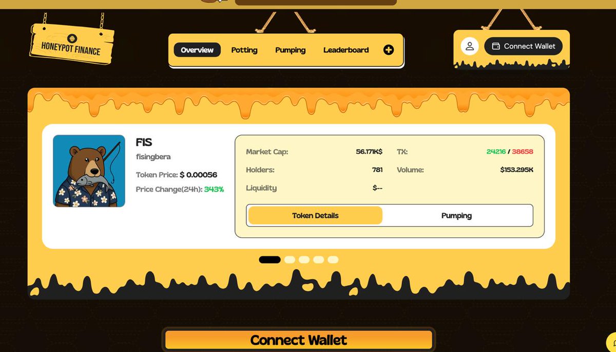 WasabeeFi's tweet photo. 🔥 「WasaBattle Vol. 1」 — 4 days left!

Wasabee’s volume is surging, and @fisingbera (a meme graduated from @honeypotfinance ) is leading the meme heat 🐟🐻

Let’s make #Berachain memes on fire.
It’s never too late to join the #Airdrops 🐝💧