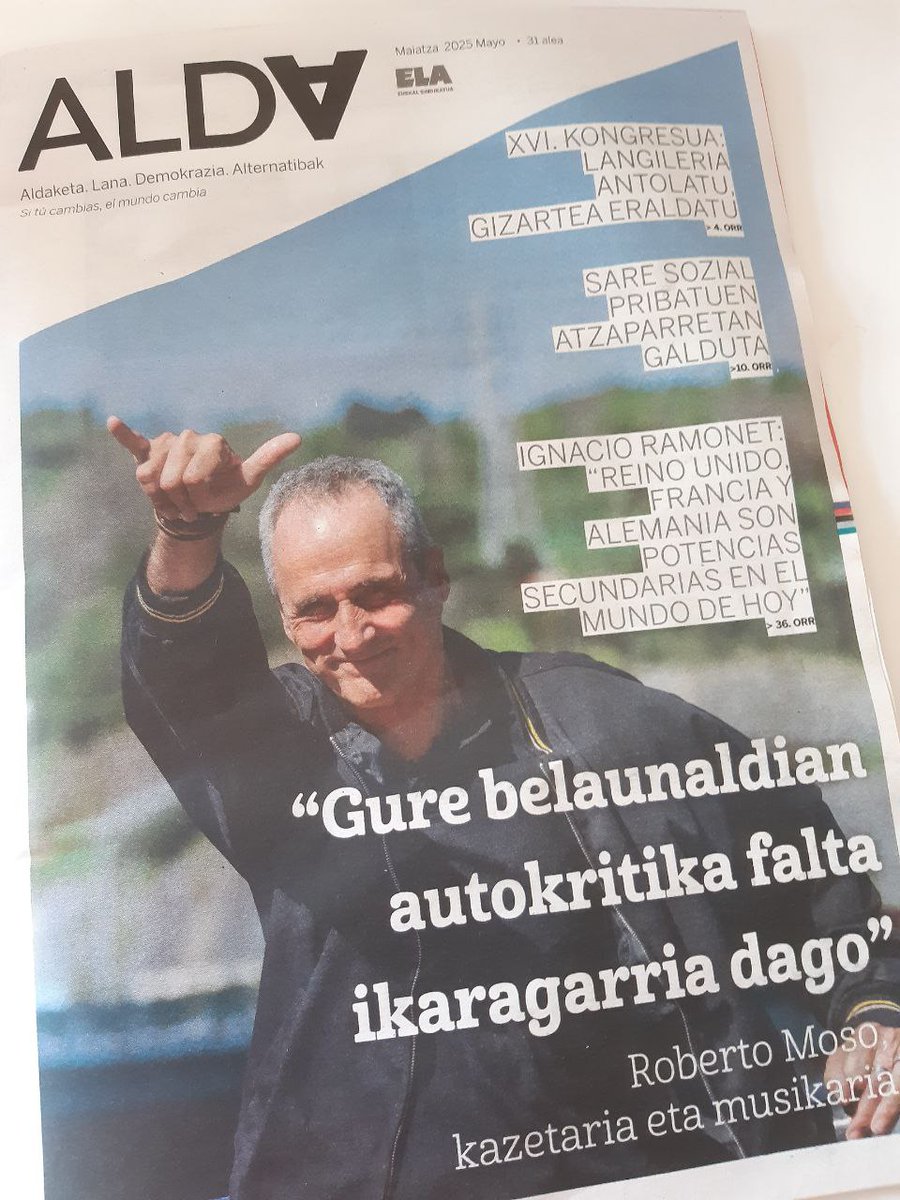 uonederra's tweet image. Nola datorren hilabete honetako #Alda aldizkaria! Roberto Moso, Marta G. Franco, @IRamonet , Roser Espelt @earuze , @XavierAntich  @omnium , Ekaitz Cancela @ecanrog ... ela.eus/alda/artxiboa/…