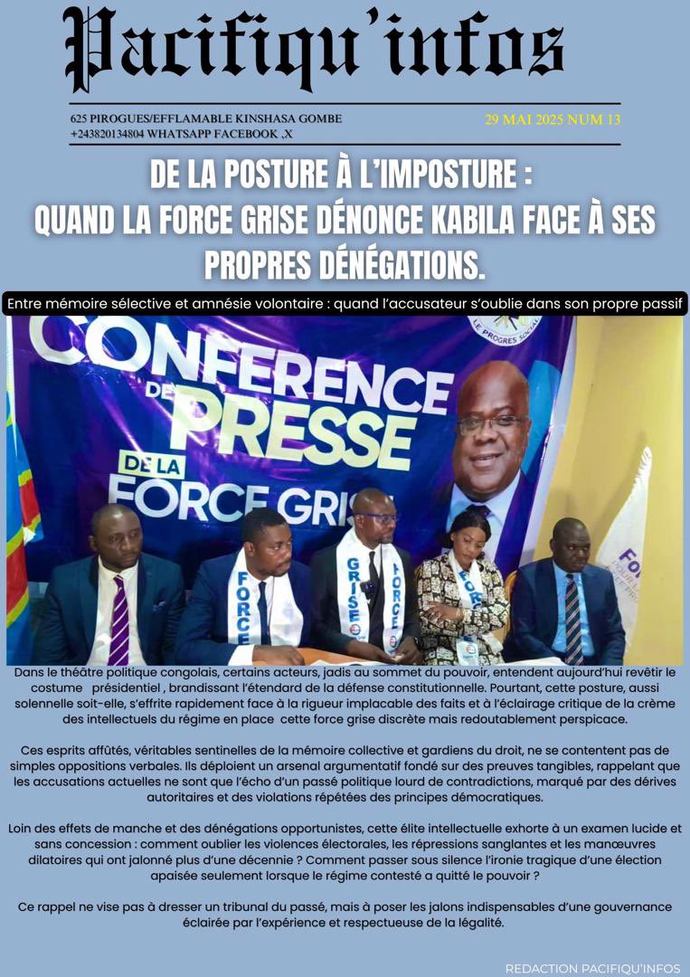 FG_dps's tweet photo. #RDC #FGDPS L’imposture s’effrite à la rigueur implacable des faits et à l’éclairage critique de la crème intellectuelle du régime en place. https://t.co/OW9KXCZVVN