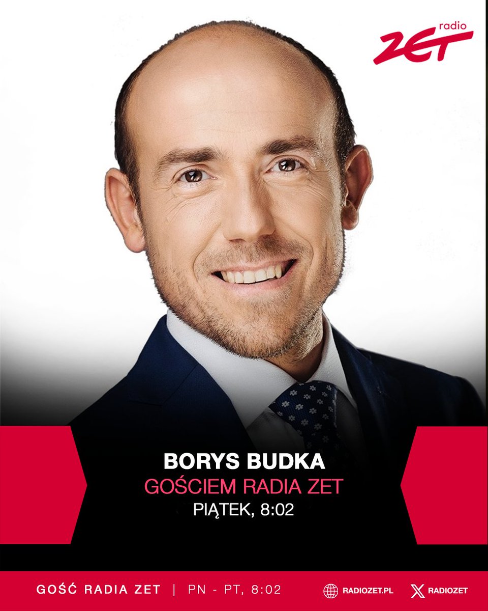 W piątek gościem Beaty Lubeckiej będzie europoseł, wiceprzewodniczący PO Borys Budka.

➡️ player.radiozet.pl

#RadioZET <a href="/Gosc_RadiaZET/">Gość Radia ZET</a>