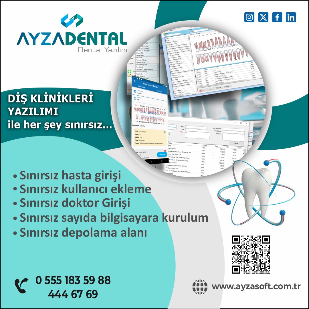 ayzasoftware's tweet photo. Diş Klinikleri Yönetim ve Hasta Takip Yazılımı https://t.co/GDSpnOwRaN