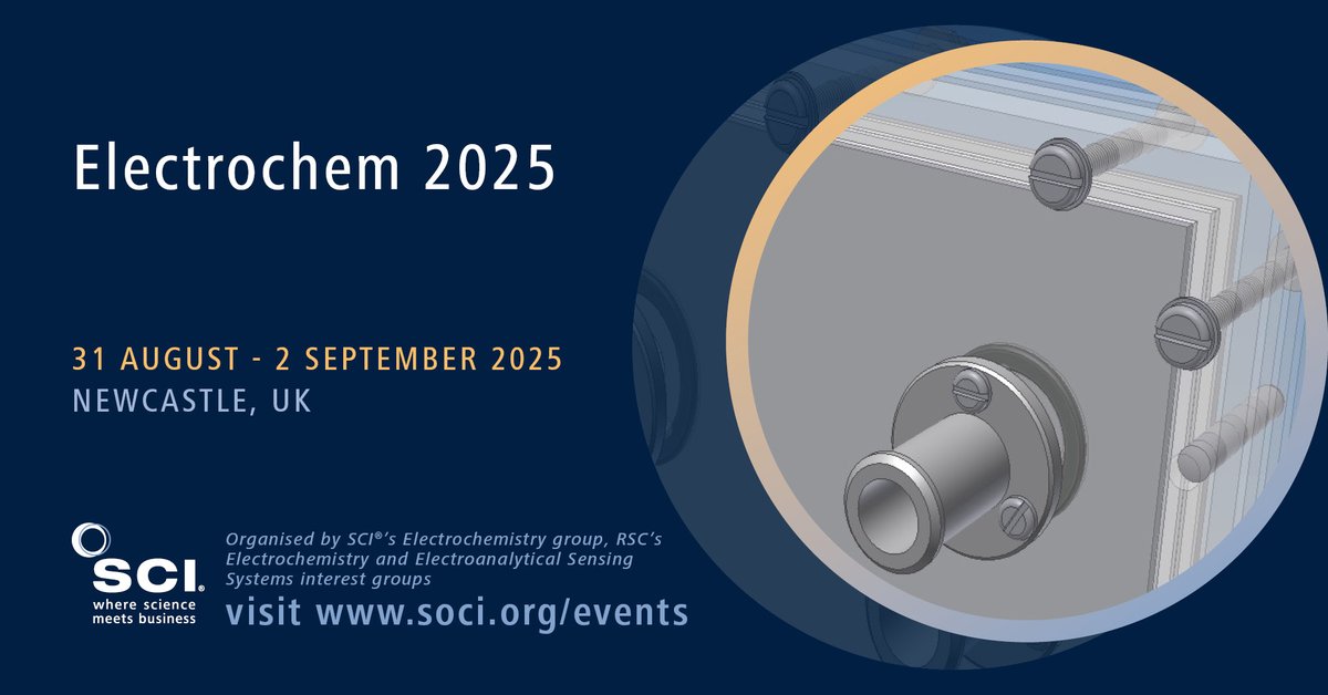 📢 Register your interest! bit.ly/45grFFp
Electrochem 2025 will feature a series of high-profile plenary lectures and award ceremonies. The event is also dedicated to fostering student involvement.