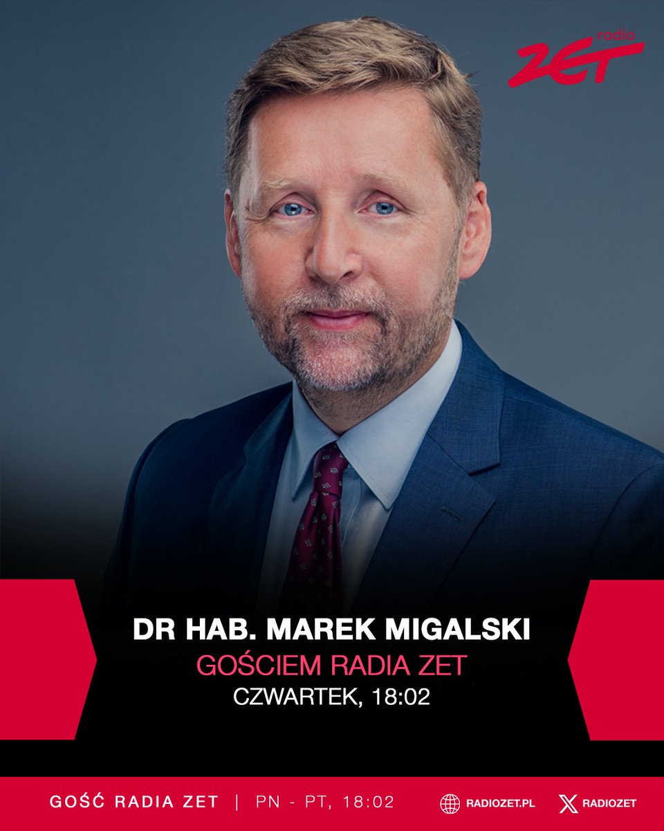 Już za chwilę gościem Beaty Lubeckiej będzie dr hab. Marek Migalski - politolog, Uniwersytet Śląski w Katowicach

➡️ player.radiozet.pl

#RadioZET <a href="/Gosc_RadiaZET/">Gość Radia ZET</a>