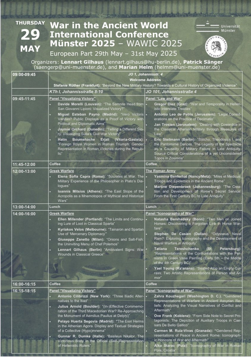 Aleksandra_Kubiak_Schneider (@a_kub_schn) on Twitter photo Today <a href="/wwu_muenster/">Universität Münster</a> started a #conference on wars/armies in antiquity #WAWIC I will present my #paper on Palmyrene gods in #ARMY Today <a href="/wwu_muenster/">Universität Münster</a> started a #conference on wars/armies in antiquity #WAWIC I will present my #paper on Palmyrene gods in #ARMY