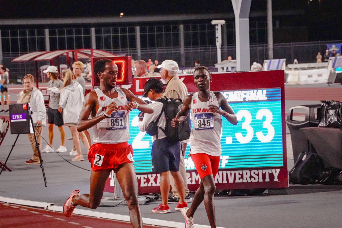 NCAA Track & Field (@ncaatrackfield) on Twitter photo Just 0.01 seconds separated teammates Ishmael Kipkurui (28:09.32) and Habtom Samuel (28:09.33) as they obliterated the previous 10,0000m meet record by more than 46 seconds.
#NCAATF x ๐ธ <a href="/UNMLoboXCTF/">New Mexico XC/T&F</a> Just 0.01 seconds separated teammates Ishmael Kipkurui (28:09.32) and Habtom Samuel (28:09.33) as they obliterated the previous 10,0000m meet record by more than 46 seconds.
#NCAATF x ๐ธ <a href="/UNMLoboXCTF/">New Mexico XC/T&F</a>