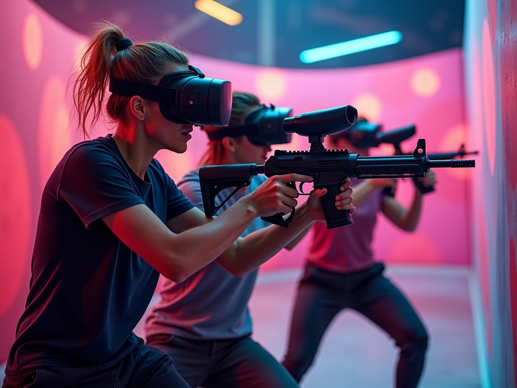 virtuabarcelona's tweet photo. ¿Te imaginas vivir la adrenalina del paintball sin salir de Barcelona? Smash Point en Virtua transforma la acción en una experiencia de realidad virtual inmersiva, donde la estrategia y el trabajo en equipo son clave. ¿Listo para el desafío? https://t.co/ZlRVqxlFaz https://t.co/wHug1LBMt0