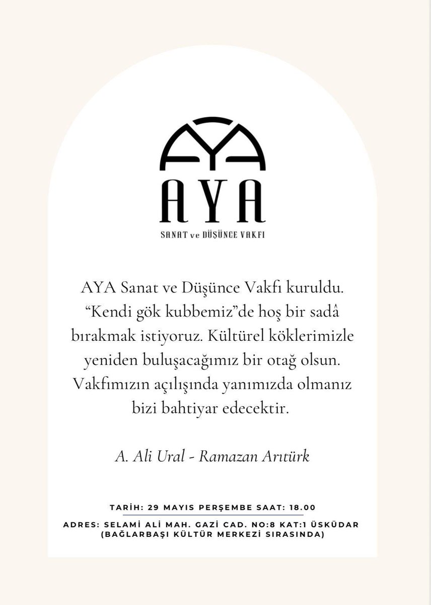 Muhterem Ali Ural Beyefendi, nesneye, tabiata, insana, canlı cansız tüm mevcudata apayrı bir nazarla bakıyor. Özgün sanat anlayışıyla bir mektup olmuş ve millî şuurumuzun bayraktarlığını üstlenmiştir. <a href="/AYAvakfi/">AYA Sanat ve Düşünce Vakfı</a> hayırlı olsun <a href="/aliural_ural/">A. Ali Ural 🇹🇷</a>