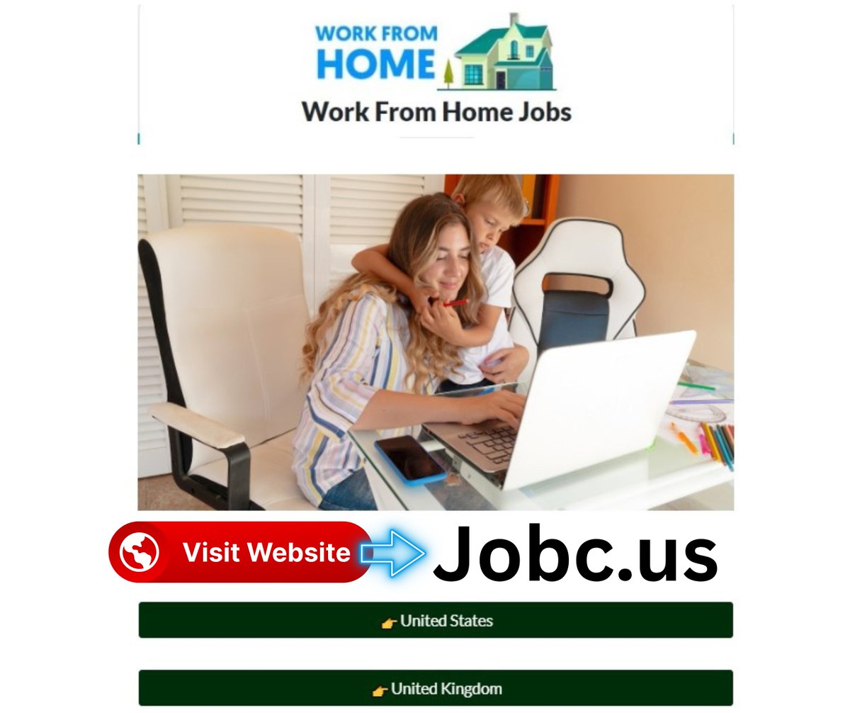 EvaCCrum's tweet image. Visit Website:👉jobc.us
Work From Home Jobs US🇺🇸 UK🇬🇧 Opportunity

Tags:
#Job #jobseekers #WorkFromAnywhere #RemoteWork #remotejobs #remotejob #usjob #ThunderUp #Timberwolves #TimeToHunt #Lorde #AEWDynamite #TACO #TACOTrump #Finals #finalsbound