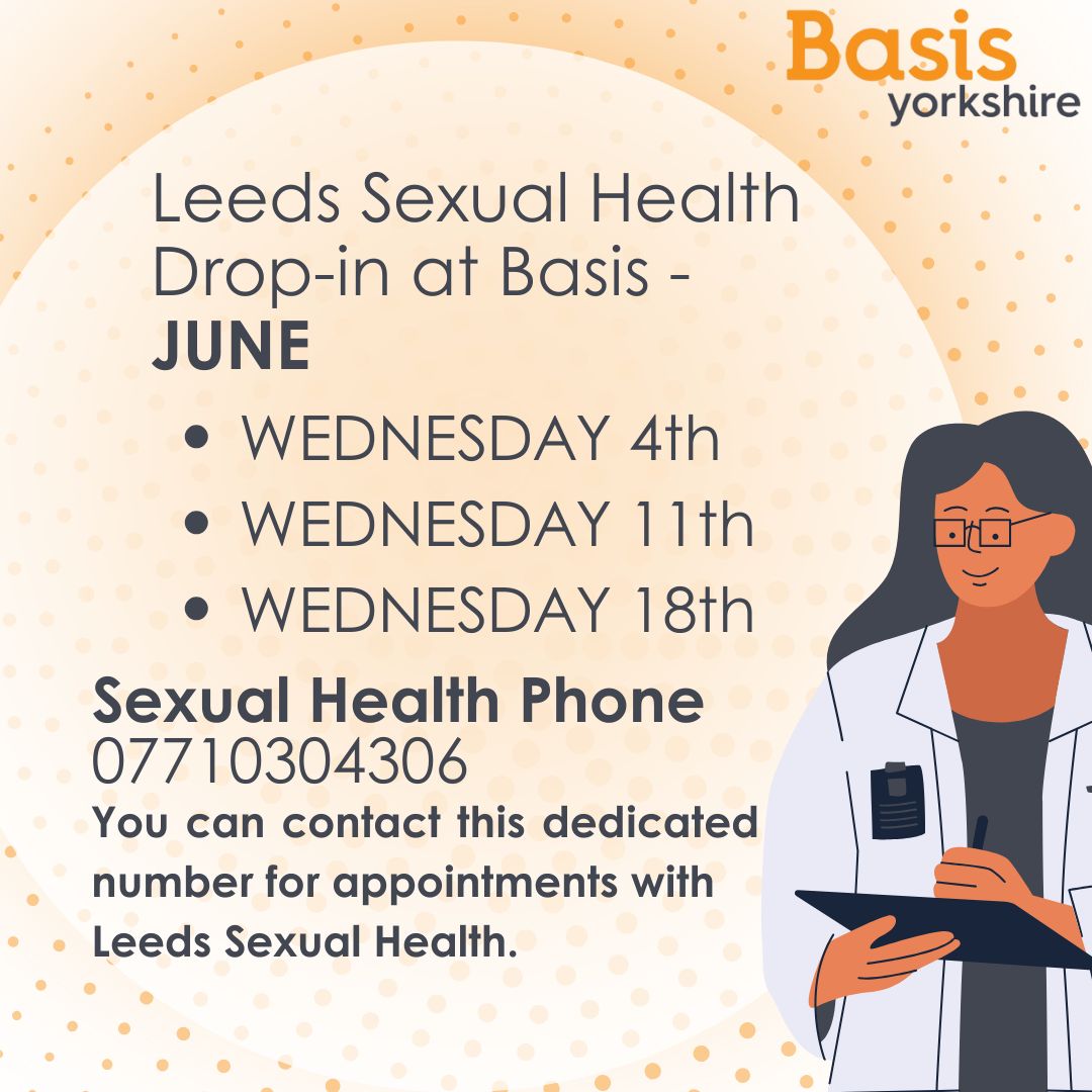 Basis Yorkshire (@basisyorkshire) on Twitter photo <a href="/LeedsSexHealth/">LeedsSexualHealth</a> are with us on Wednesday 4th, 11th and 18th of June during drop-in, but if you can't make it, you can call our dedicated Sexual Health phone line.
Call us on 07710304306 during our work office hours: 9.30am to 4.30pm, Mon-Fri
#Leeds #SupportSexWorkers <a href="/LeedsSexHealth/">LeedsSexualHealth</a> are with us on Wednesday 4th, 11th and 18th of June during drop-in, but if you can't make it, you can call our dedicated Sexual Health phone line.
Call us on 07710304306 during our work office hours: 9.30am to 4.30pm, Mon-Fri
#Leeds #SupportSexWorkers