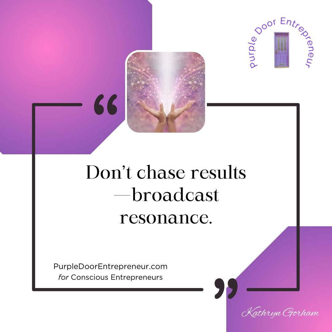 kgorham's tweet image. What if the results you're seeking… don’t come from chasing, forcing visibility or pushing harder—
But from broadcasting your true frequency.
Let your:
✨ energy spea
✨ message hum with truth
✨ right people feel it &amp;amp; find you

purpledoorentrepreneur.com

#ConsciousEntrepreneur