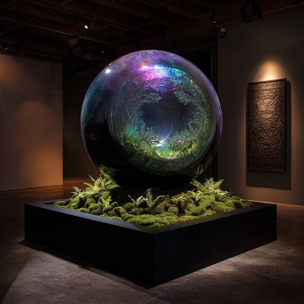 narutaka7630's tweet image. 画像生成AI比較
テーマ:nibiru
1枚目 #midjourney
2枚目 #GPT4oimage
個人的にはGPT4oimageが好き。
プロンプト:
Subject(central obsidian sphere Nibiru with resin interference film shimmering nebulalike iridescence, ghostly melting clocks dissolving at its edges, prismatic…