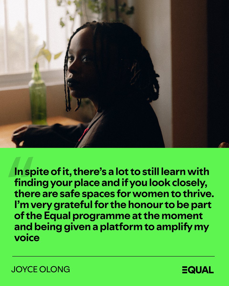 Spotify Africa (@spotifyafrica) on Twitter photo Through every lesson, <a href="/Joyce_Olong/">Joyce Olong</a> discovered that growth isnβt just personal. Itβs about creating space for others to grow too.
Listen to her on the #EQUALAfrica playlist: open.spotify.com/playlist/37i9dβ¦ Through every lesson, <a href="/Joyce_Olong/">Joyce Olong</a> discovered that growth isnβt just personal. Itβs about creating space for others to grow too.
Listen to her on the #EQUALAfrica playlist: open.spotify.com/playlist/37i9dβ¦