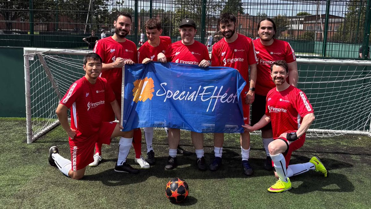 FirespriteGames's tweet image. Last week, our friends at the pioneering accessibility charity, @SpecialEffect, hosted their annual fundraising football tournament and we were so proud to support again! Team Firesprite did us proud, and our sprites helped raise £1,340 to support the invaluable work that this…