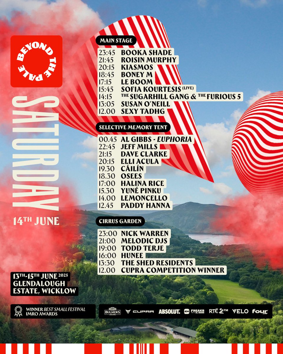 BeyondThePaleIE's tweet image. BTP Stage Times are here ⏱️📜🔴 Who&apos;s on the top of your must-see list? 

Get a good look at three main music stages, the times for the rest of the stages will be announced next week! We&apos;re getting giddy now just two weeks out from festival weekend... Glendalough awaits 🌄…