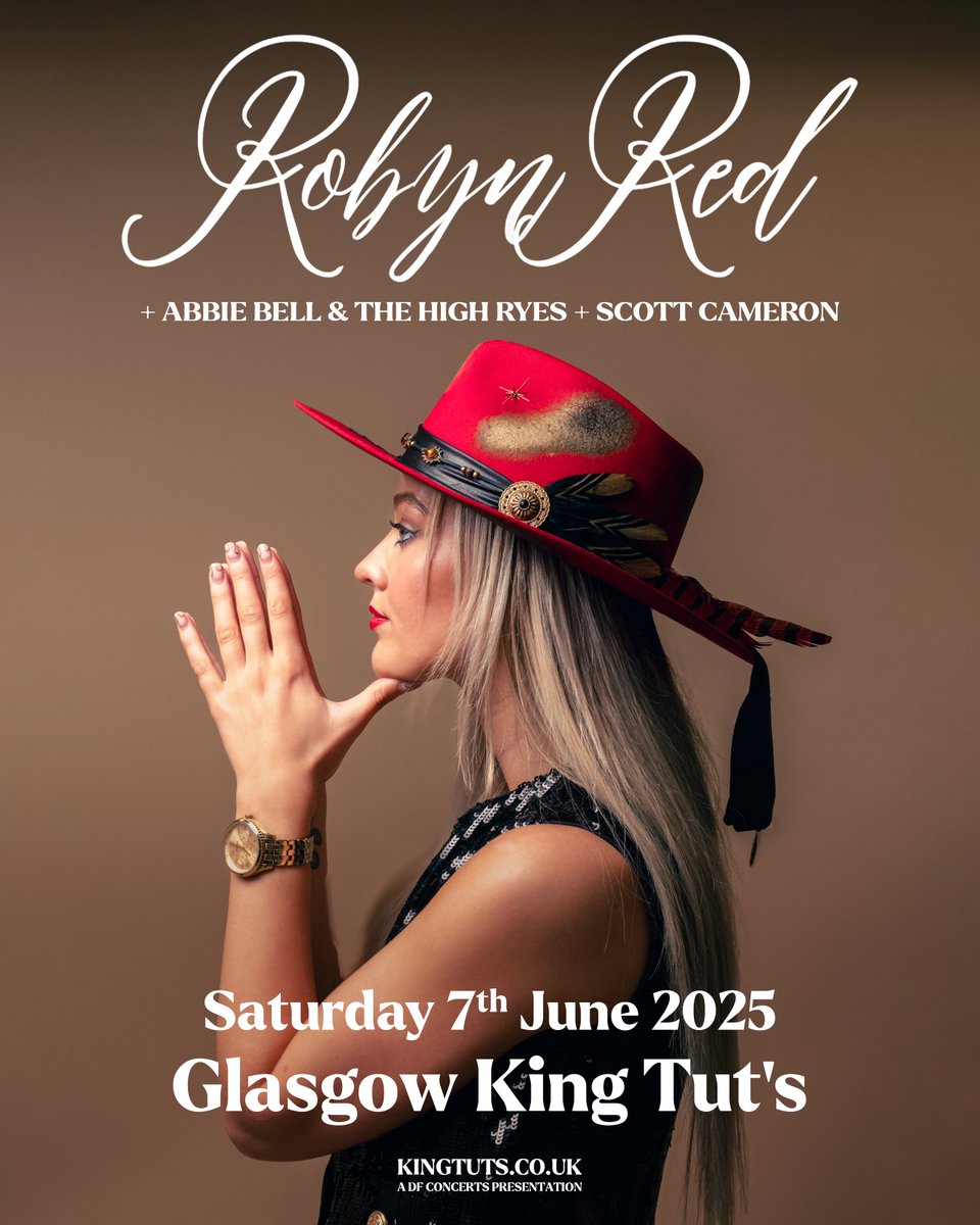 SUPPORT ADDED » Abbie Bell &amp; The High Ryes + Scott Cameron have just been announced as support for Robyn Red 
King Tut's | 7th June 2025
TICKETS ⇾ ktwwh.co/robynred