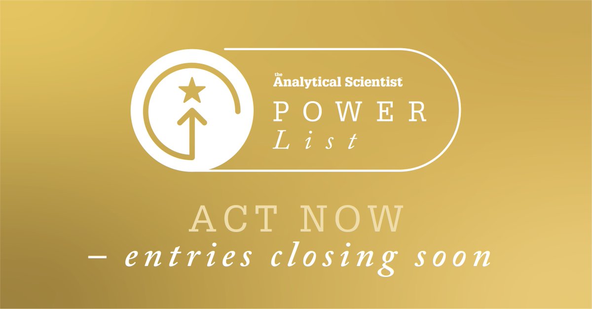 🚨 Deadline is TOMORROW!

The 2025 Power List will share the most original thoughts and compelling arguments – and celebrate the individuals behind them.

🗓️ Enter by May 30
✍️ 300–500 words or 5 min video
Submit before it's too late! ow.ly/xXkb50VNvvQ

#AnalyticalScience