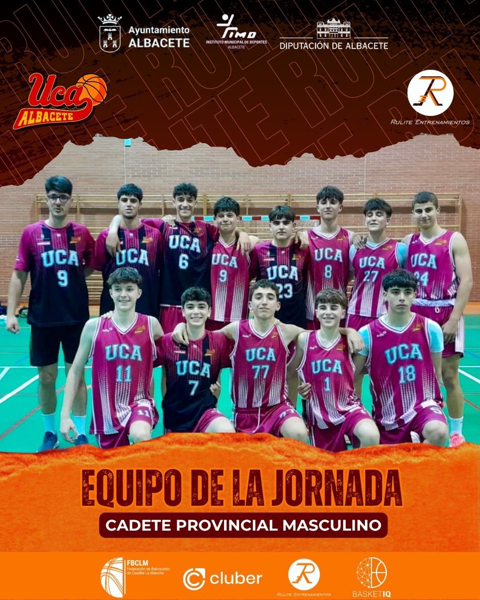 ucacb's tweet photo. 🏀 EQUIPO RULITE DE LA JORNADA 🏀

Esta semana el protagonismo es para nuestros Cadetes Provinciales Masculinos, que han firmado grandes victorias en sus últimos encuentros. 💥

¡Orgullosos de cómo compiten! 💪❤️

¡Enhorabuena, chicos! 🙌✨

#CBUCA #SomosUCA https://t.co/dHkuEgrbYg