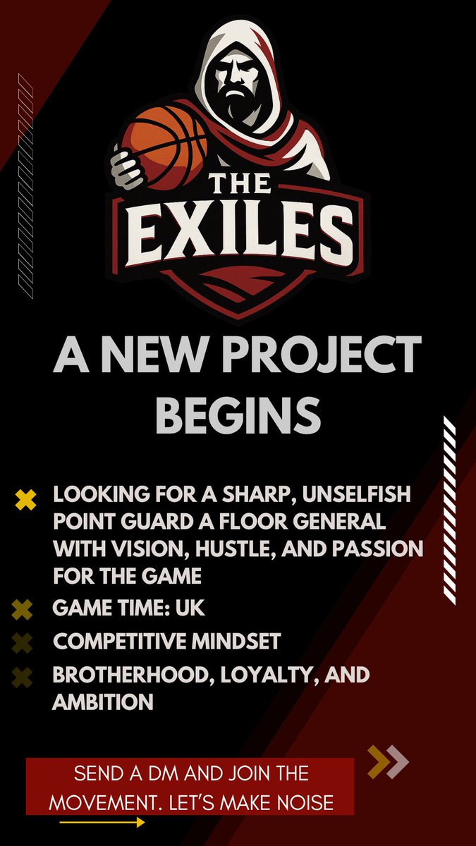 We’re building something special — and it starts now.

Looking for a sharp, unselfish POINT GUARD A floor general with vision, hustle, and passion for the game.

Think you’ve got what it takes? Send a DM and join the movement. Let’s make noise