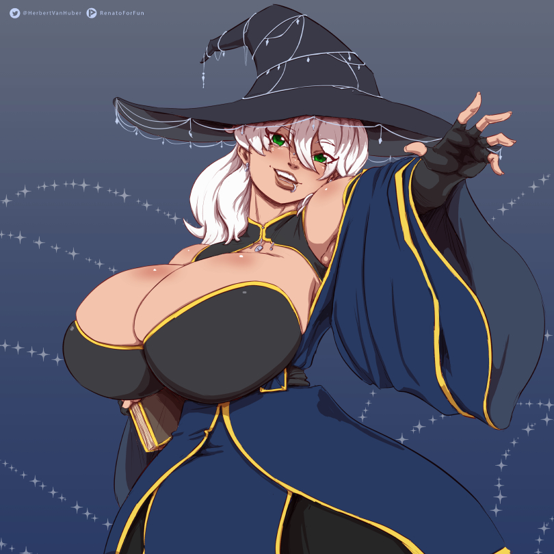 A comm for Choco! n.n a cute hot wizard girl ;) #anime #oc #sfw