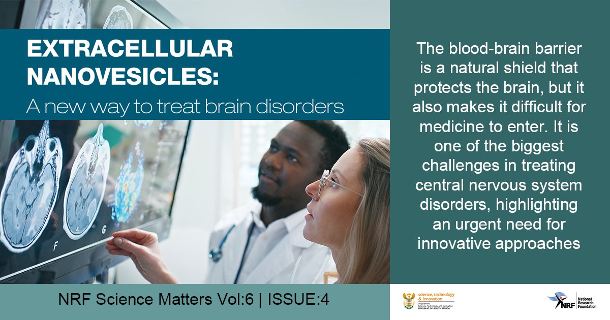 #NRFScienceMatters | An NRF-funded research Chair, Prof Yahya Choonara and his team, reviewed the potential of extracellular vesicles (EVs) as an innovative drug delivery system capable of transporting medicine directly to the brain. 

Full article here: nrf.ac.za/science-matter…