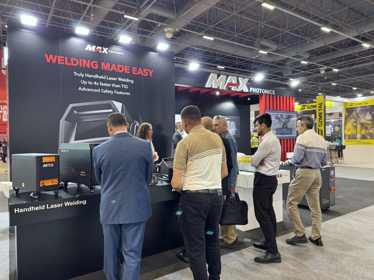 Maxphotonicsofc's tweet image. Day 2 of #WinEurasia in #Istanbul!
At this time, not just the handheld laser welding machine, but a stunning array of #Maxphotonics products, including the Elite series, single module 12,000W fiber laser, 30,000W cutting head, are stealing the spotlight!

Hall 5, D110
May 28 - 31