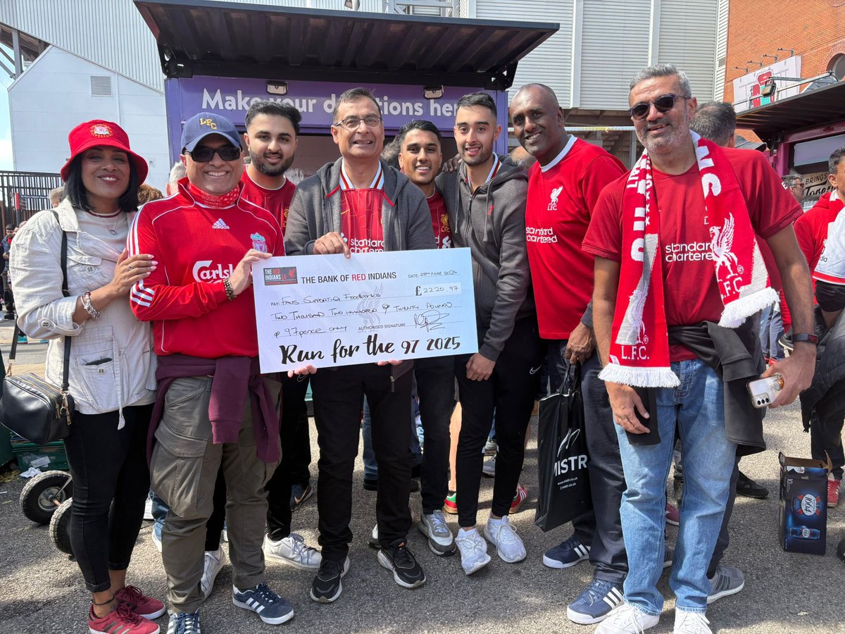 LFC Red Indians (@lfcredindians) on Twitter photo This weekend the <a href="/LFCRedIndians/">LFC Red Indians</a> ran in the #runforthe97 event in Stanley Park to raise money for various causes within the local community.
One very close to our hearts is <a href="/SFoodbanks/">FANS SUPPORTING FOODBANKS #RightToFood</a> and a donation was made for £2220.97 on Sunday afternoon.
#20times #inmemoryofthe97 #ynwa This weekend the <a href="/LFCRedIndians/">LFC Red Indians</a> ran in the #runforthe97 event in Stanley Park to raise money for various causes within the local community.
One very close to our hearts is <a href="/SFoodbanks/">FANS SUPPORTING FOODBANKS #RightToFood</a> and a donation was made for £2220.97 on Sunday afternoon.
#20times #inmemoryofthe97 #ynwa