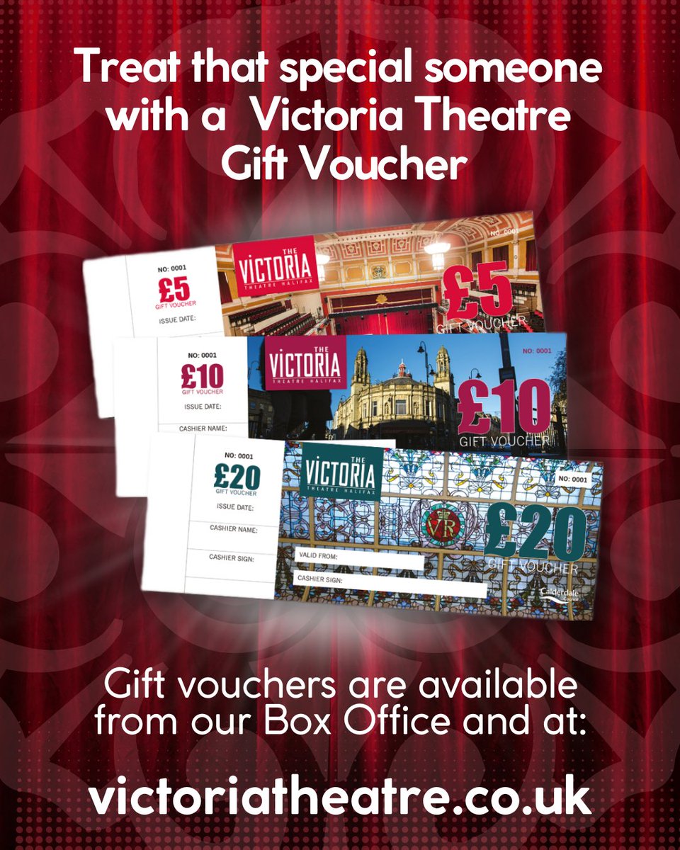 Birthdays &amp; anniversaries, to Father's Day, Christmas &amp; more 🤩​

Whatever it may be, make that special occasion extra memorable this year!

Choose from vouchers priced at £20, £10, £5 or set your own amount

🎟️ Give the gift of theatre at tinyurl.com/47csd4ts

#GiftIdeas