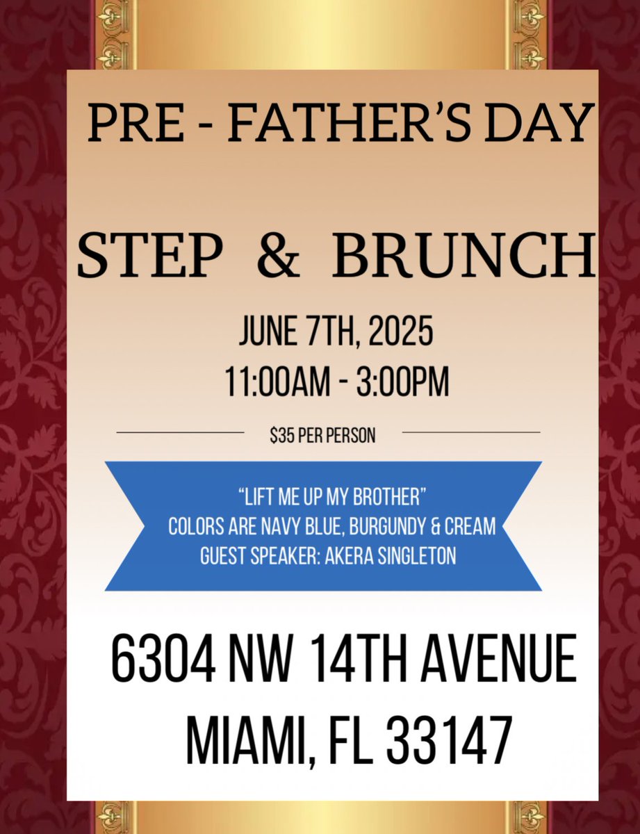 tawana_akins's tweet image. Yippee! 4th Annual Pre Father's Day Step and Brunch... Colors are navy blue cream and burgundy...$35
Executive Member C.O.B Kildare
Pastor Hiney Dixon
C.E.O. Nigil Wright
Businessman Eugene Clapp
Commander Altarr Williams, First 48
C.E.O Santonio Blaze Carter