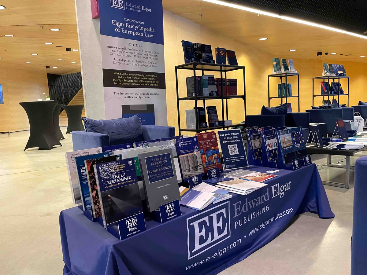 Ben Booth (@benbooth157) on Twitter photo We're exhibiting at #FIDE2025! Find us in the Networking Corner. See our latest titles in EU Law and get a 50% conference discount! <a href="/ElgarPublishing/">Elgar Publishing</a> We're exhibiting at #FIDE2025! Find us in the Networking Corner. See our latest titles in EU Law and get a 50% conference discount! <a href="/ElgarPublishing/">Elgar Publishing</a>