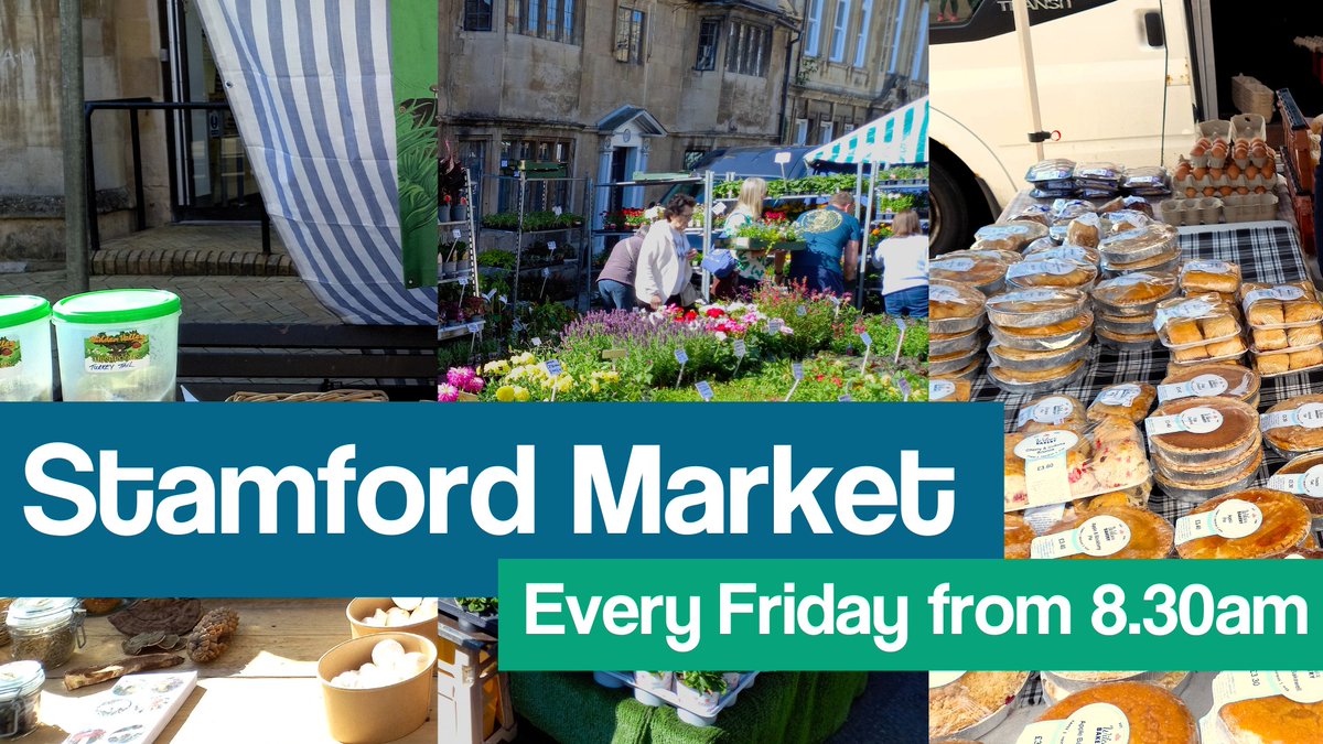 📢Our fantastic Stamford Market will be taking place tomorrow! 

This weekly market takes place every Friday from 8.30am - 3.00pm.

Visit: ow.ly/31vO50Vo7Pb to find out more about the variety of markets taking place in South Kesteven!