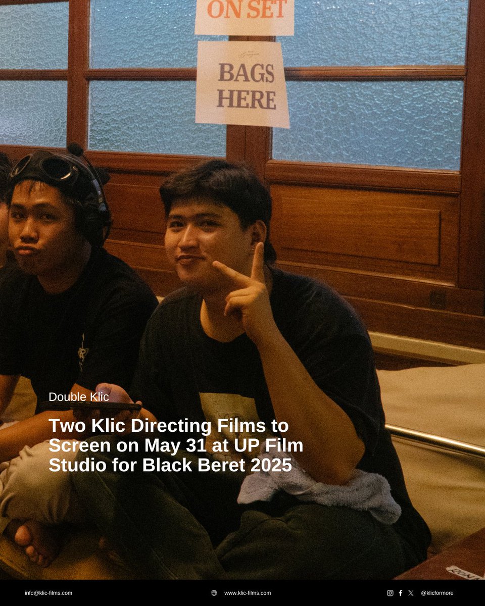 klicformore's tweet photo. 🌕 BBB-BUWAN! 🌕
📍 UP Film Studio, UP Diliman
This weekend, Klicmates Russel Royo and Miko Biong are lighting up the screen with two powerful films that’ll tug at your heartstrings and spark deep reflection. 🥹💫
🎟 Admission is free!
#KlicForMore https://t.co/09izgEwKdN