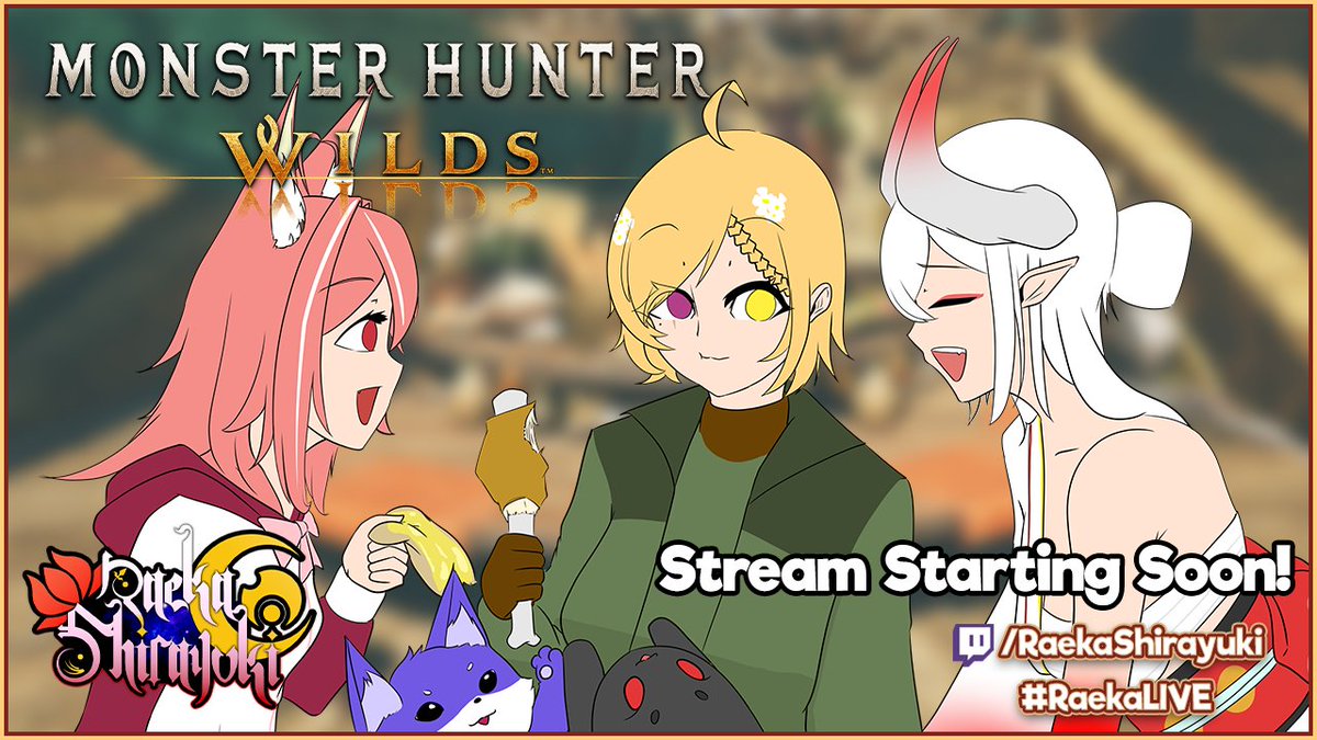 Raeka_Shirayuki's tweet photo. We'll be playing Monster Hunter Wilds later at around 8pm (GMT+8) with @KitsuiAkira and @UdonBunyan!
See you all there!
PS: There will be yaps so I'll start off around
7:30pm (GMT+8)
https://t.co/JwbtXKU1O6
#RaekaLive
#Raekathon https://t.co/Q85XC07gnv