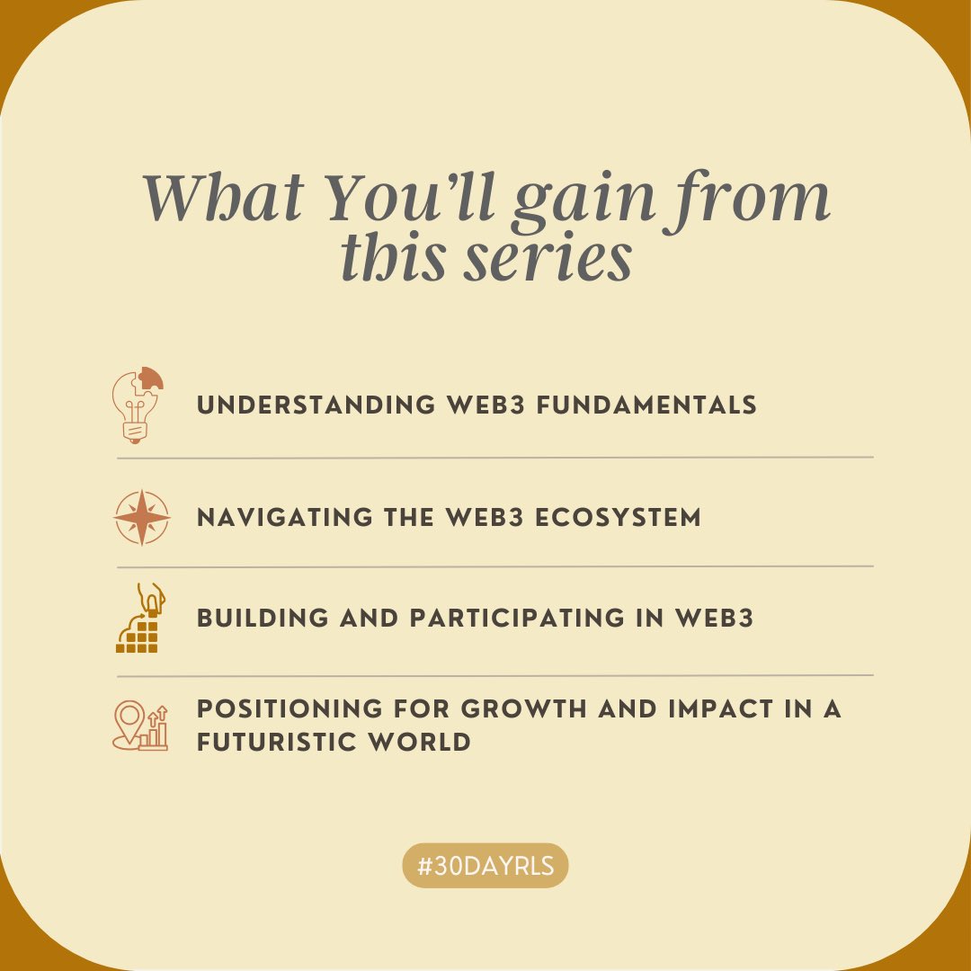TheEdimaSharon's tweet photo. Can one build anything sustainable and in today’s world without knowing these 4 things?
One week, one theme. Thirty days of showing up.
#30DaysRLS #RiskMindset30 #Web3 #Blockchain #AI #Crypto #AfricaonChain #BlockchainEd #Web3Nigeria #Beginnersseries https://t.co/nRh0CBsQ4D