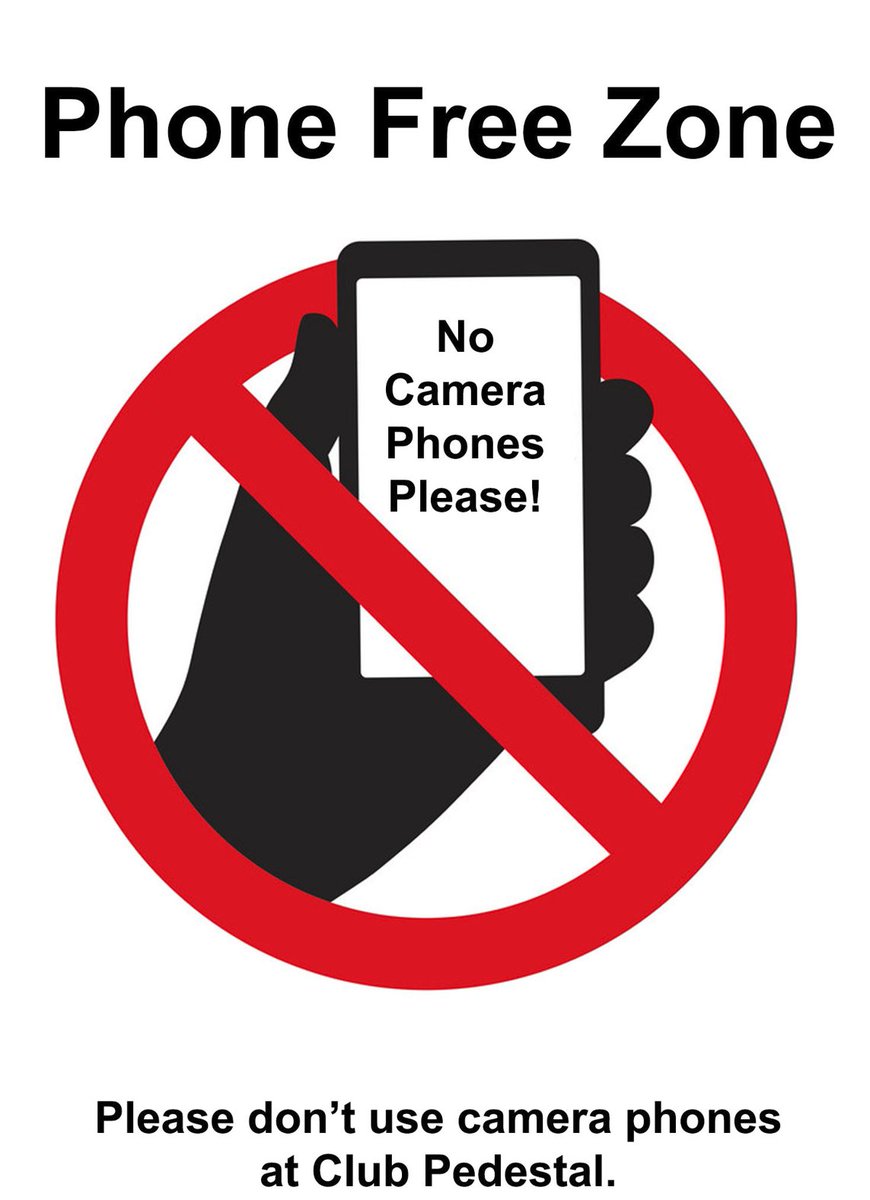 Quick reminder for tonight, please dont get your smart phones out in our play areas. You can check messages in the loos, smoking areas at the entrance. The play areas are strictly "Phone Free Zones".