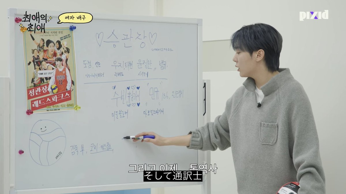 svt__ni's tweet photo. スングァンが考えるバレーチームのポジションメンツ、通訳士が1番人数多くてわろた https://t.co/EH4u6ZUURG