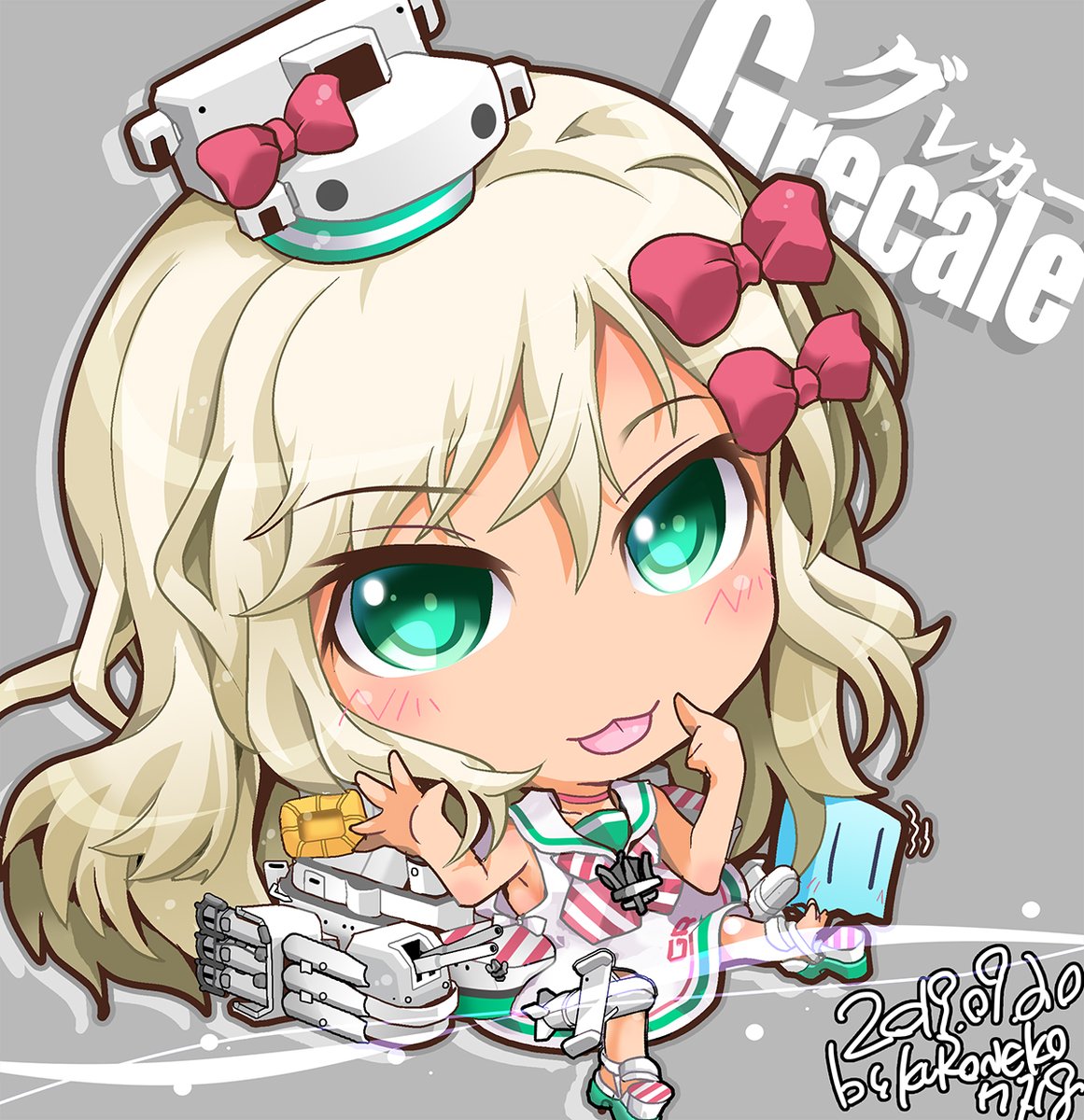 グレカーレ(艦隊これくしょん) 「#見た人も無言で舌を出してるキャラを貼る」|KURONEKO@4/9ｻｲﾄﾞKOBE【委託＆色々】のイラスト