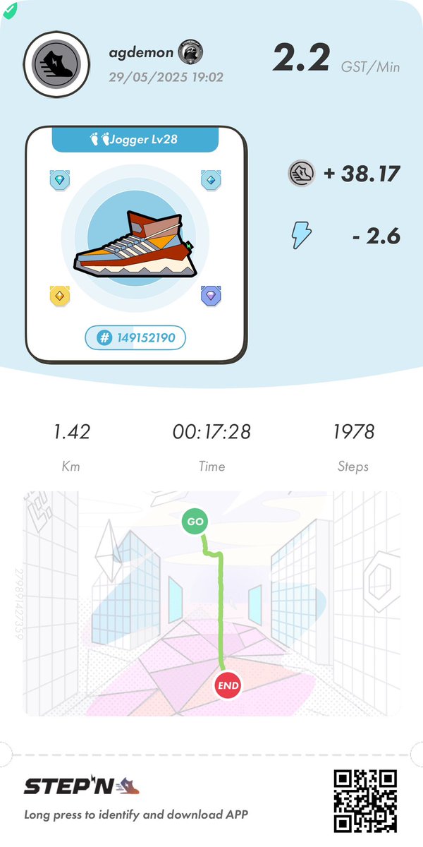agdemon777's tweet photo. お疲れップン👟
高ステコモン靴がなかなか売れません🫠

#STEPNGO #STEPN https://t.co/1KyOEcHSxm