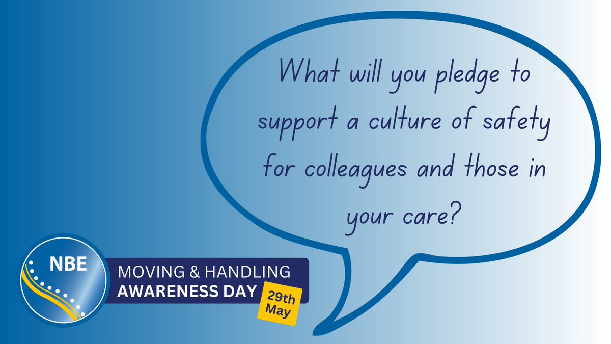 Today is Moving &amp; Handling Awareness Day. Safer practice gives improved outcomes for everyone!