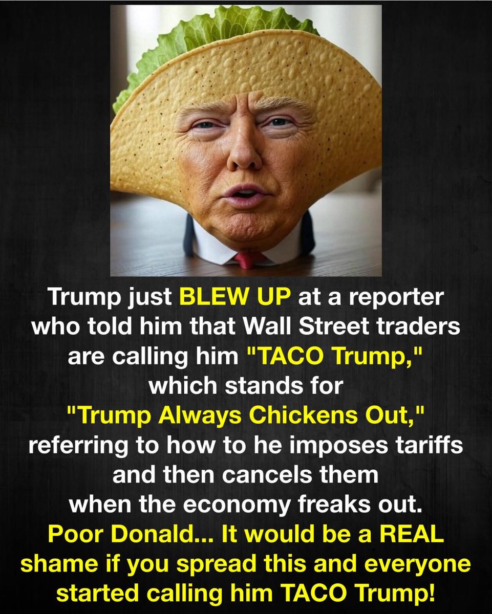 TACO Trump! 😂 Pass it on!