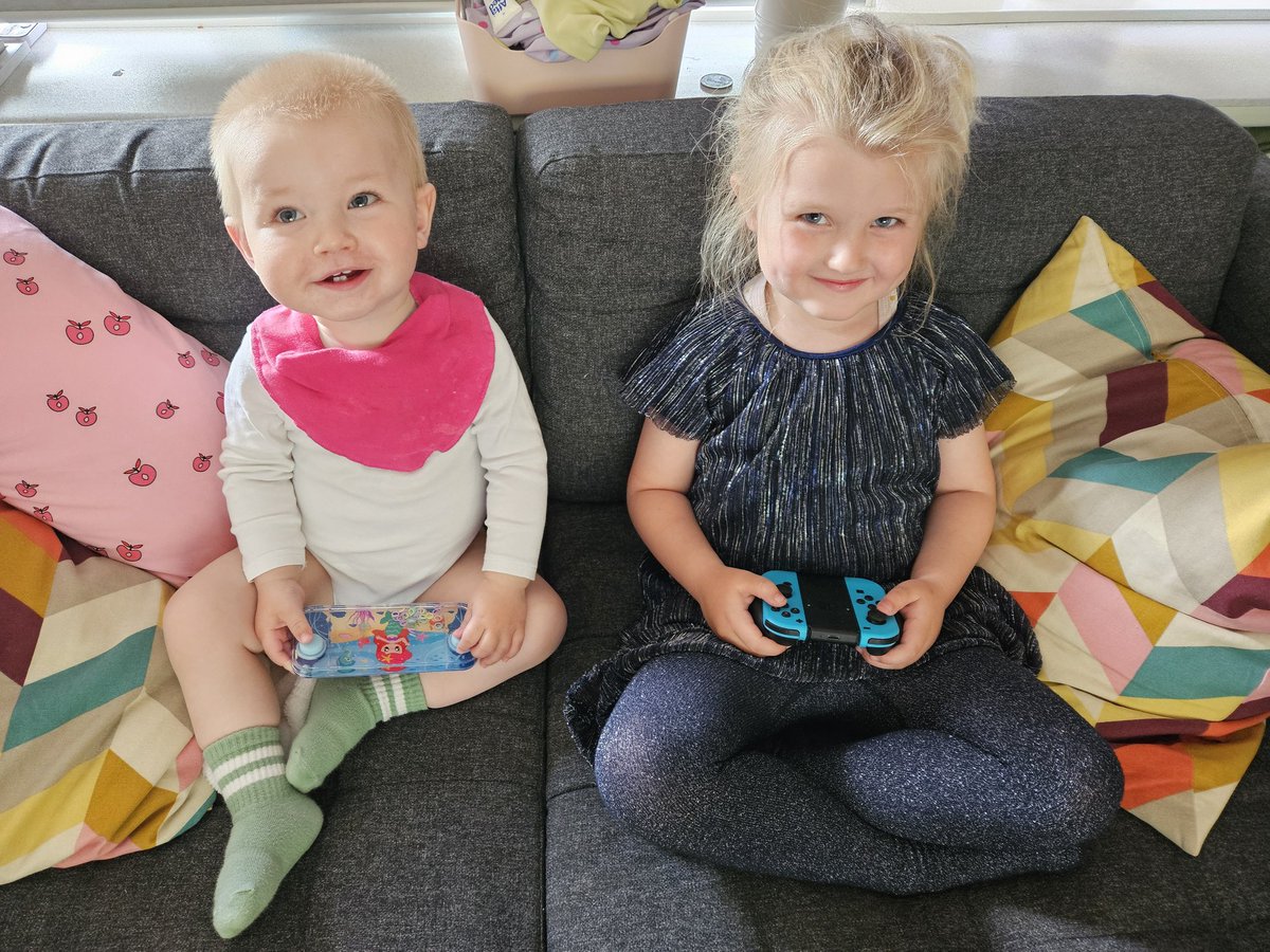 These kids are definitely growing up to be gamers!