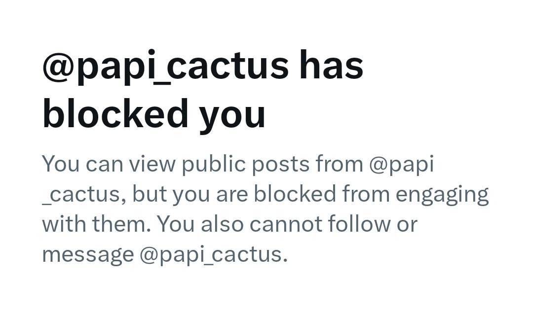 Some fool with the handle papi_cactus randomly @ me and blocked me. Can't make this ish up. Now how did I hurt her wittle feelings chile? 😂😂😂😂