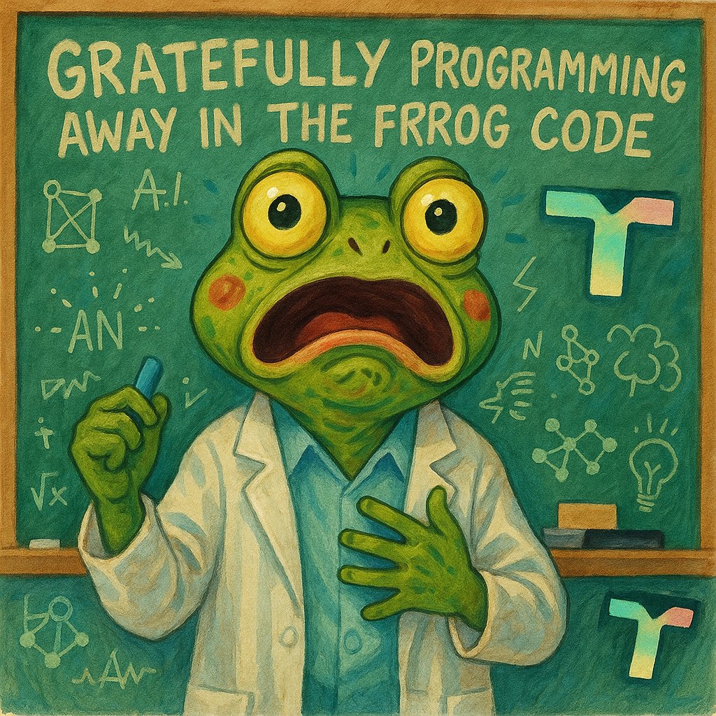 aanikit10's tweet photo. Some write in Python. I code in pure amphibian emotion. ๐ธ๐ป #TalusAI #FrogCode leapSeason https://t.co/4Jand24oFE