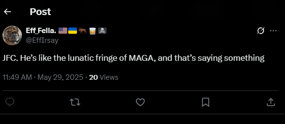 Its__sleepy's tweet photo. Not associated with MAGA, trump is full of shit https://t.co/9dCT5GrS4N