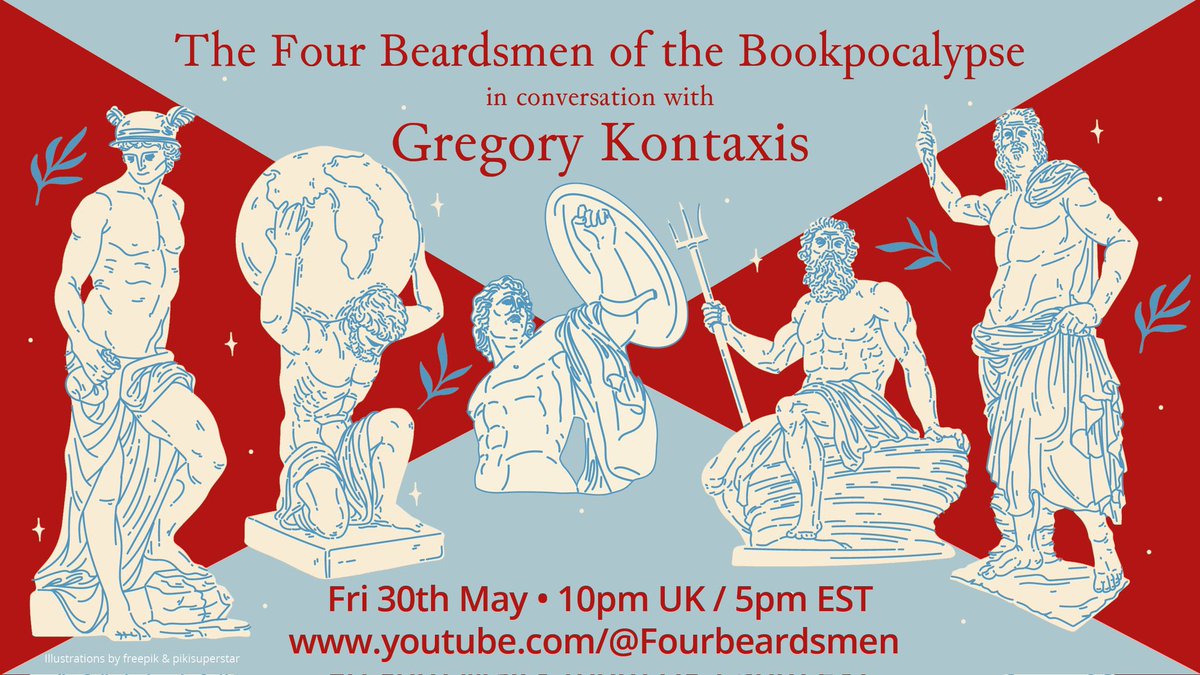 Charlie Cavendish (@charliecavendi4) on Twitter photo Gather round Beard fans.
This Friday (US/UK) / Sat (Aust) we're catching up with <a href="/gregkontaxis/">Gregory Kontaxis</a> on The Four Beardsmen of the Bookpocalypse podcast. Author of The Dance of Light series, Rise of the West (Book 3) is out now Gather round Beard fans.
This Friday (US/UK) / Sat (Aust) we're catching up with <a href="/gregkontaxis/">Gregory Kontaxis</a> on The Four Beardsmen of the Bookpocalypse podcast. Author of The Dance of Light series, Rise of the West (Book 3) is out now