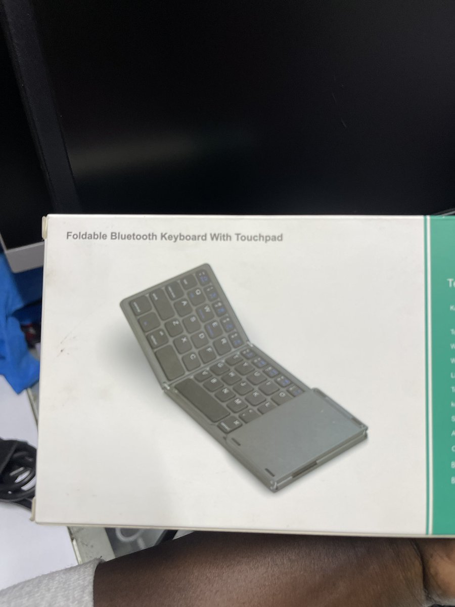 Foldable bluetooth keyboard with touchpad. 
Slim &amp; portable.

Price.Kes.3,500/- DM/Call 0707-120628. Countrywide delivery within 24 hours.