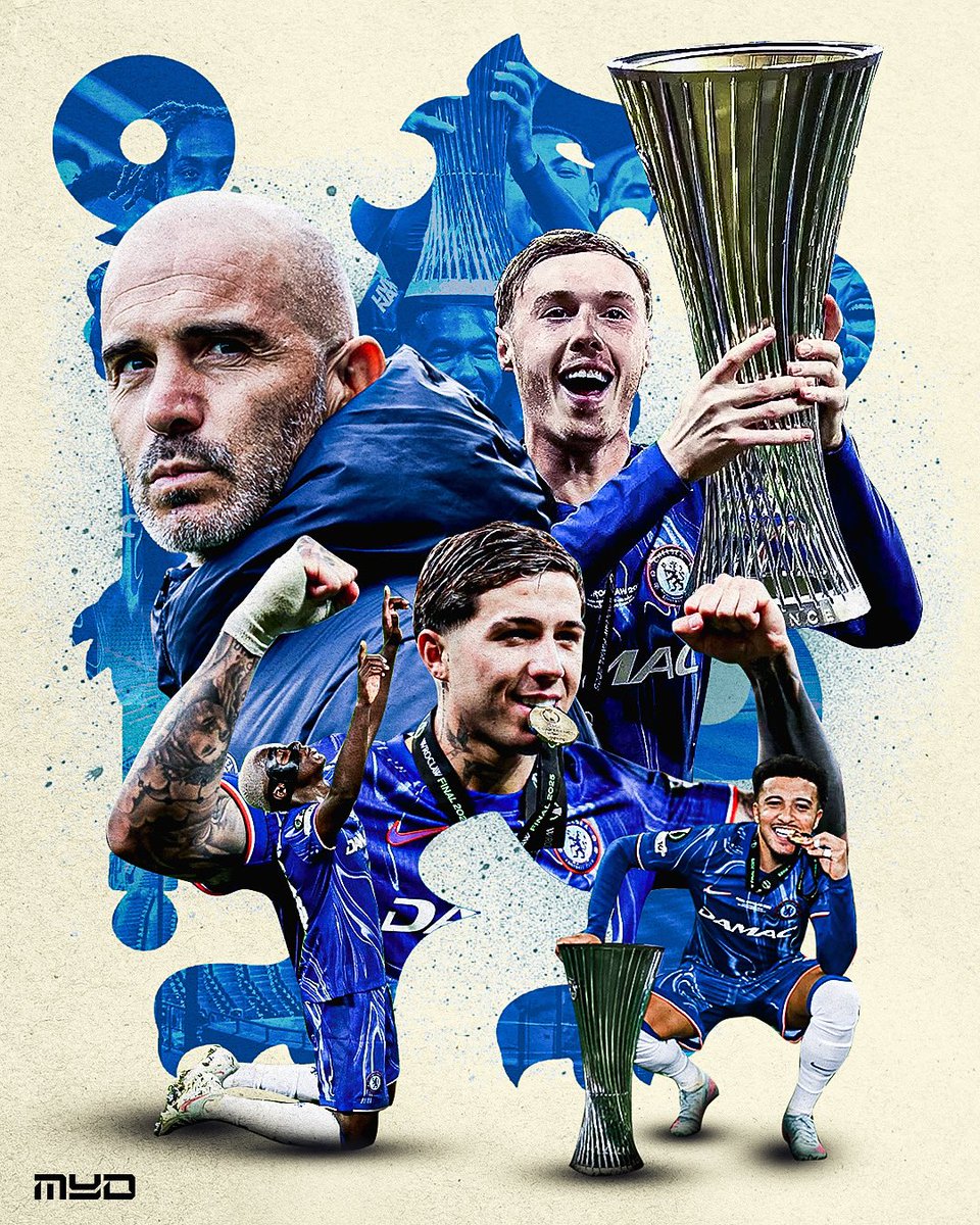 Chelsea have won it all! 🏆🔵

UEFA Champions League ✅
UEFA Europa League ✅ 
UEFA Cup Winners’ Cup ✅
UEFA Super Cup ✅ 
UEFA Conference League ✅

#smsport #chelsea #uefaconferenceleague #winners #premierleague #ktbffh #theblues #sportsgraphics #poster