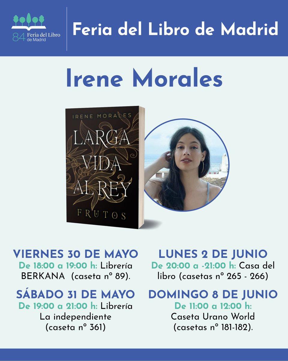 Ya no queda nada para la #FLMadrid25. Nos imaginamos que ya estáis preparando vuestras agendas para conocer a vuestros autores favoritos... Por aquí os dejamos las firmas de <a href="/brunoenserio/">Bruno Puelles</a> y <a href="/LunnVic/">Irene Morales ⚖</a> que se estrenan mañana... ¡¡Os esperamos a todos en nuestras casetas 181-182