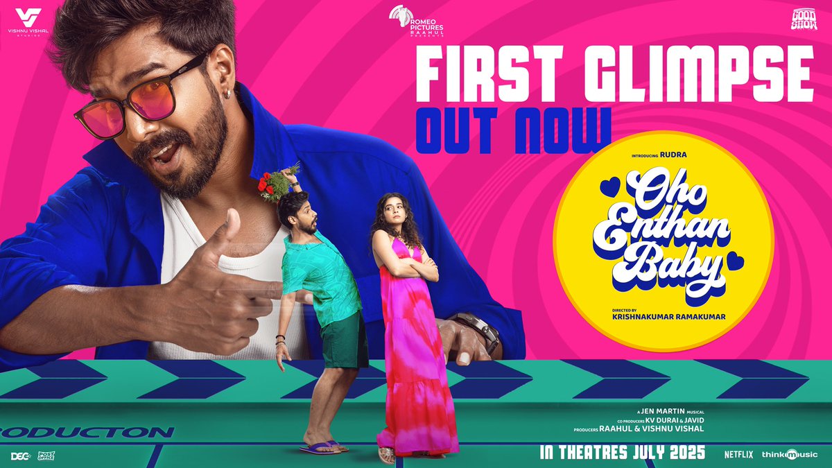 Vishnu Vishal Studioz (@vvstudioz) on Twitter photo Looks, laughs and a lot of emotions 🥰
#OhoEnthanBaby - First glimpse out now
▶️ youtu.be/DDxqivLXwFI
#OEB
#OEBfromJuly
Directed by <a href="/Krishnakum25249/">Krishnakumar Ramakumar</a>.
Produced by - <a href="/VVStudioz/">Vishnu Vishal Studioz</a>
<a href="/TheVishnuVishal/">VISHNU VISHAL - VV</a> <a href="/Romeopictures_/">Romeo Pictures</a> <a href="/mynameisraahul/">raahul</a>
<a href="/TheActorRudra/">Rudra</a> <a href="/mipalkar/">Mithila Palkar</a> <a href="/DirectorMysskin/">Mysskin</a> Looks, laughs and a lot of emotions 🥰
#OhoEnthanBaby - First glimpse out now
▶️ youtu.be/DDxqivLXwFI
#OEB
#OEBfromJuly
Directed by <a href="/Krishnakum25249/">Krishnakumar Ramakumar</a>.
Produced by - <a href="/VVStudioz/">Vishnu Vishal Studioz</a>
<a href="/TheVishnuVishal/">VISHNU VISHAL - VV</a> <a href="/Romeopictures_/">Romeo Pictures</a> <a href="/mynameisraahul/">raahul</a>
<a href="/TheActorRudra/">Rudra</a> <a href="/mipalkar/">Mithila Palkar</a> <a href="/DirectorMysskin/">Mysskin</a>