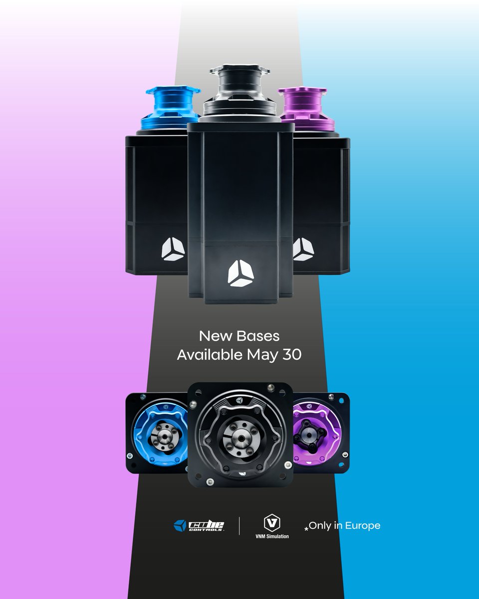 Cube_Controls's tweet photo. 🚨 EUROPE, GET READY! 🚨 Our game-changing collab with VNM drops TOMORROW, May 30th!

Snag a limited-edition Cube Controls Direct Drive system &amp; redefine your sim racing. Choose from Elite (18 Nm) or Extreme (32 Nm) VNM bases – engineered for top-tier performance! https://t.co/7pTekqk2f7